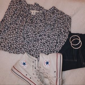 Deep V Neck Floral Blouse | 14/16 Plus Fashion